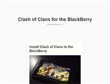 Tablet Screenshot of clashofclansblackberry.com